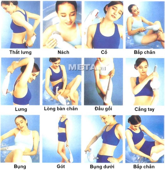 Hình ảnh máy massge cầm tay Max-631A massage nhiều vùng trên cơ thể