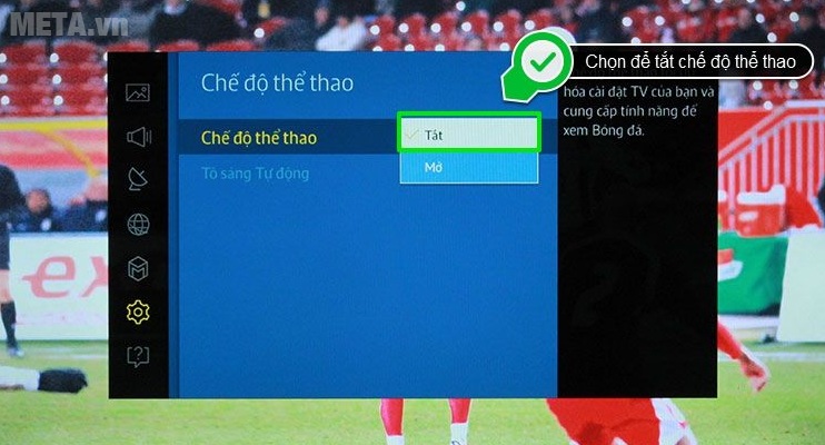 Chọn vào Tắt để thoát khỏi chế độ thể thao