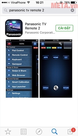 Tải và cài đặt ứng dụng Panasonic Remote 2