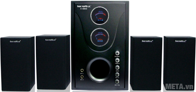 Loa máy tính SoundMax A8800 4.1 cho âm thanh đạt mức độ trung thực cao.