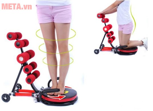 Bài tập xoay eo với máy tập cơ bụng
