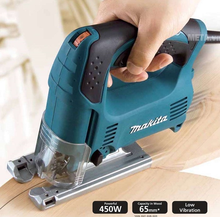 Máy cưa lọng Makita dễ cắt vật liệu dạng hình thẳng hoặc hình cong 