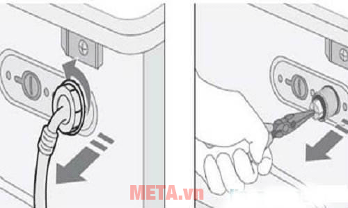 Cách vệ sinh lưới lọc của van cấp nước cho máy giặt