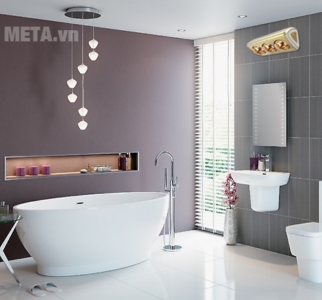 Đèn sưởi nhà tắm 3 bóng Moletty M-03HR có điều khiển từ xa