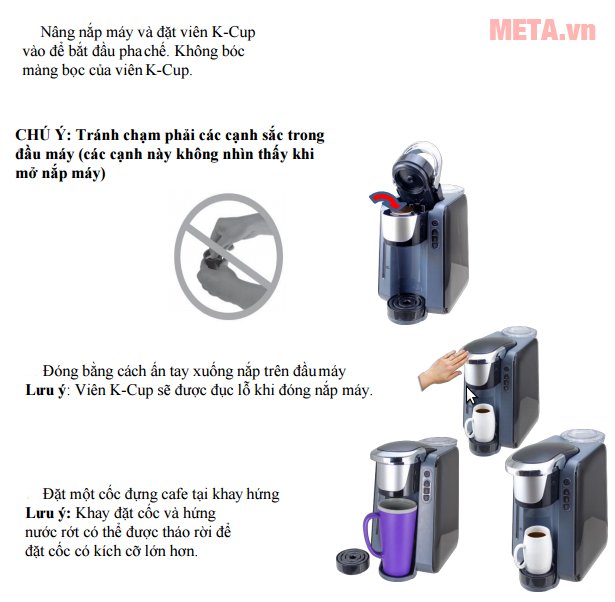 Sử dụng máy pha cà phê viên nén Nessco K-cup