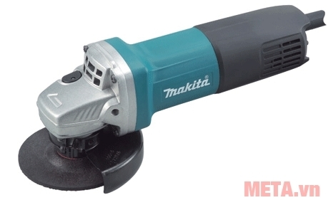 Máy mài góc Makita 9553B có khóa trục giúp thay đá mài nhanh chóng.