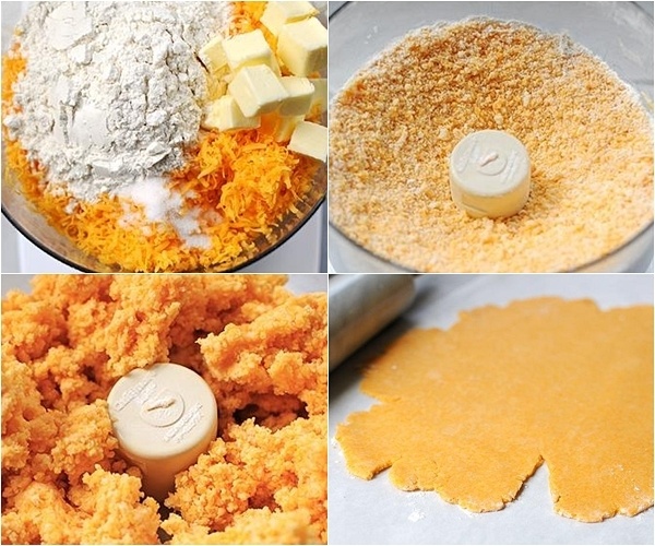 Các bước làm bim bim phô mai.