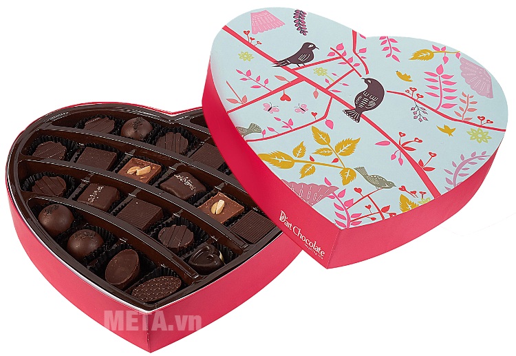 Hộp socola Valentine D'art Chocolate tim lớn V17-40