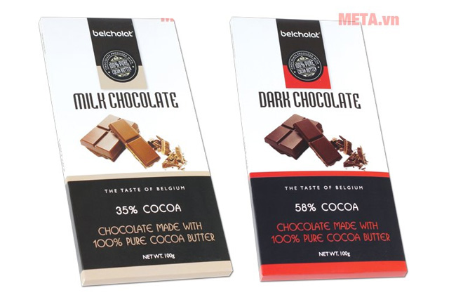 Socola nâu và socola trắng được trẻ em yêu thích
