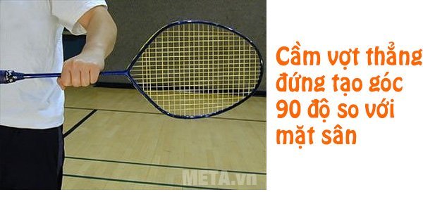 HÌnh 1 - cầm giữa thân vợt bằng tay trái