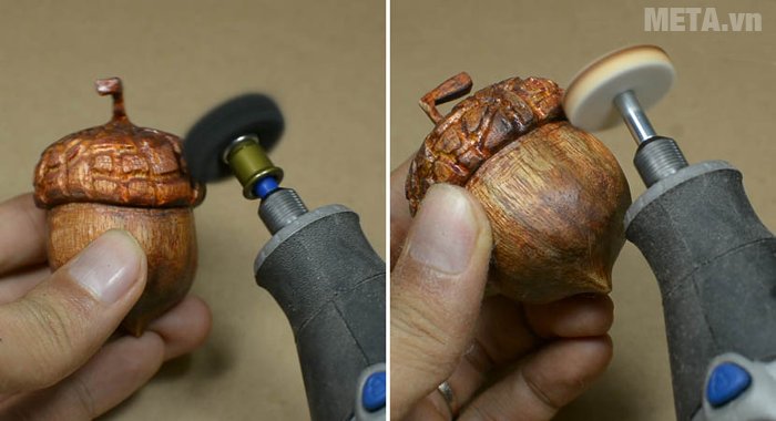 Thao tác đánh bóng với máy cầm tay Dremel 4000 4/65