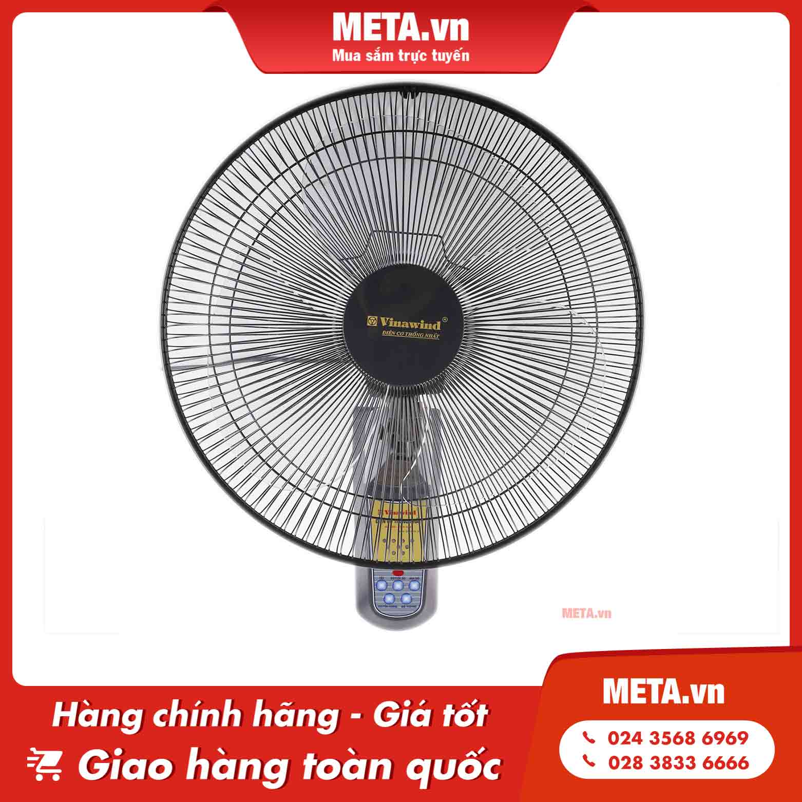 Quạt treo tường Vinawind 400X-HĐ (có điều khiển)