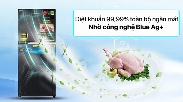 Công nghệ Blue Ag+ tiêu diệt đến 99,99% vi khuẩn