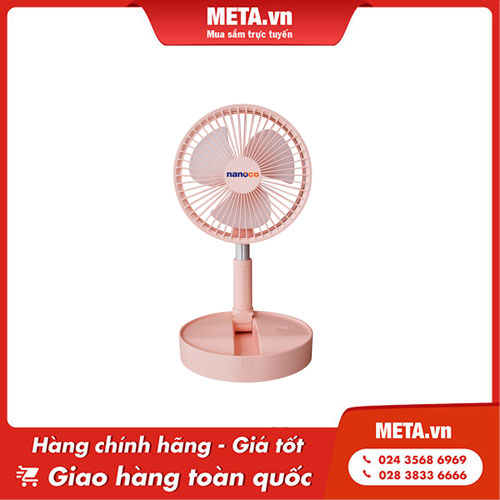 quạt sạc gấp gọnNanoco NFF1617