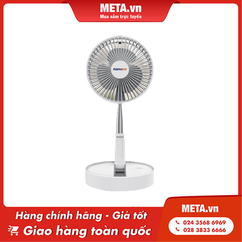 Quạt tích điện gấp gọn Nanoco NFF1617W
