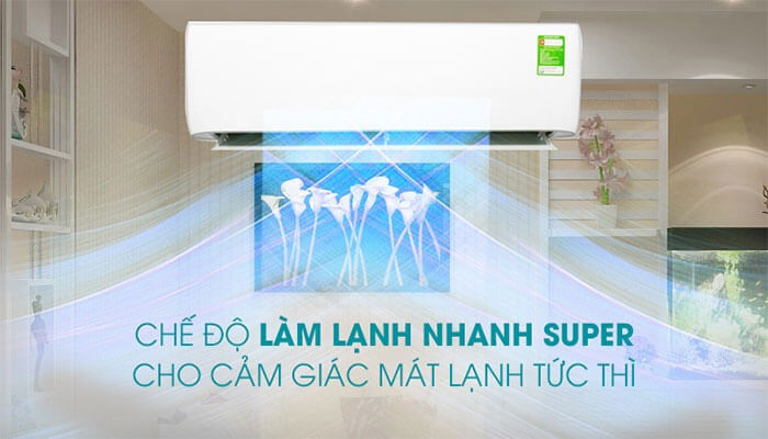 Khả năng làm lạnh nhanh là công nghệ nổi bật trên điều hòa Midea