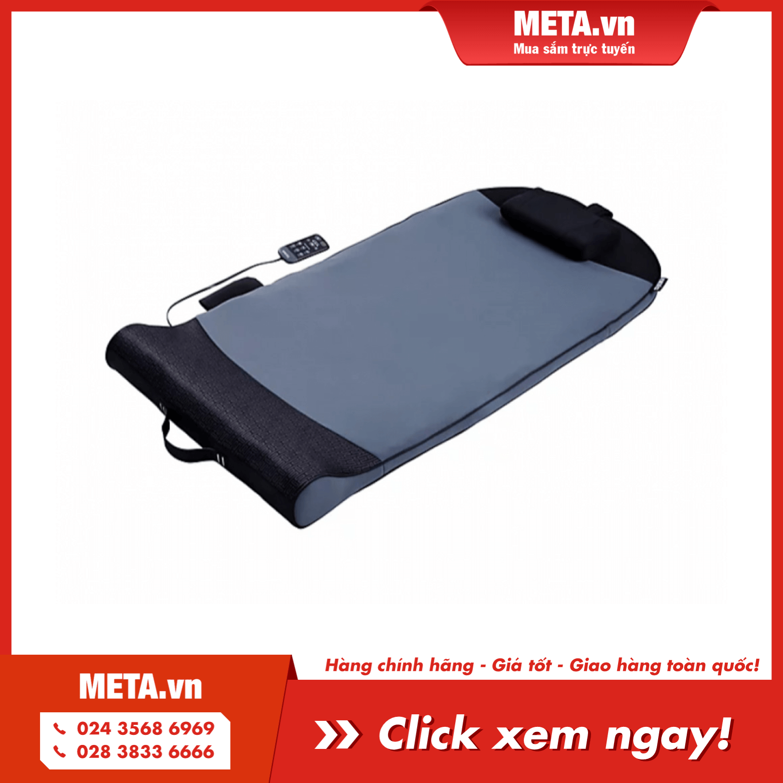 Mua ngay đệm massage toàn thân công nghệ massage khí nén Shiatsu 3D Homedics BM-AC108HJ