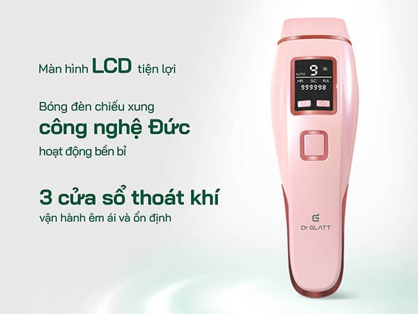 Thiết kế của máy triệt lông và trẻ hoá da DR.GLATT IPL PRO 