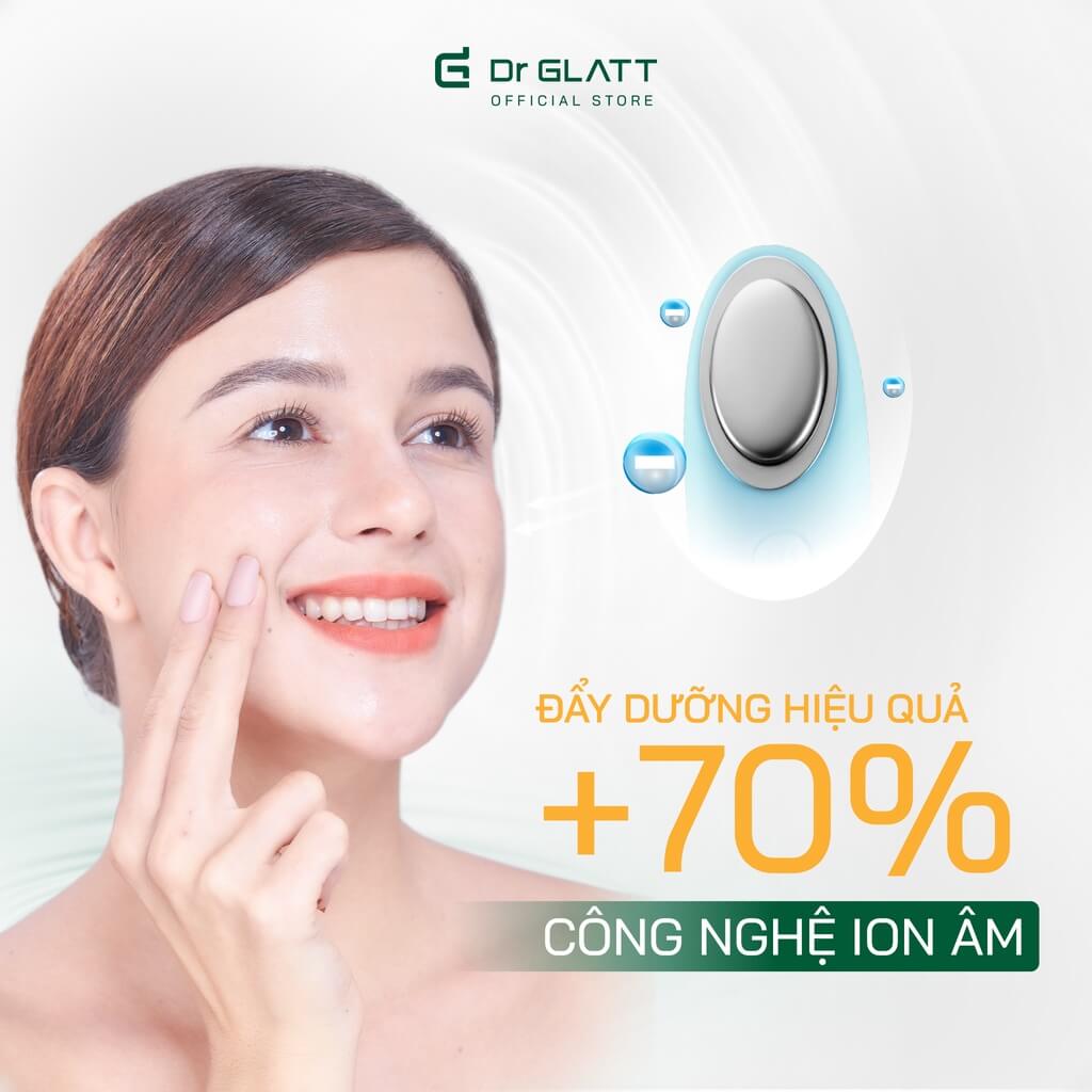 Chức năng đẩy tinh chất của máy rửa mặt và đẩy tinh chất DR GLATT DUA FIT PRO