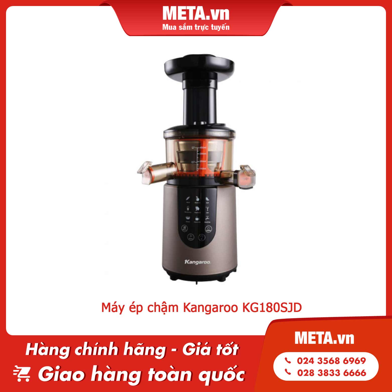 Máy ép chậm Kangaroo KG180SJD