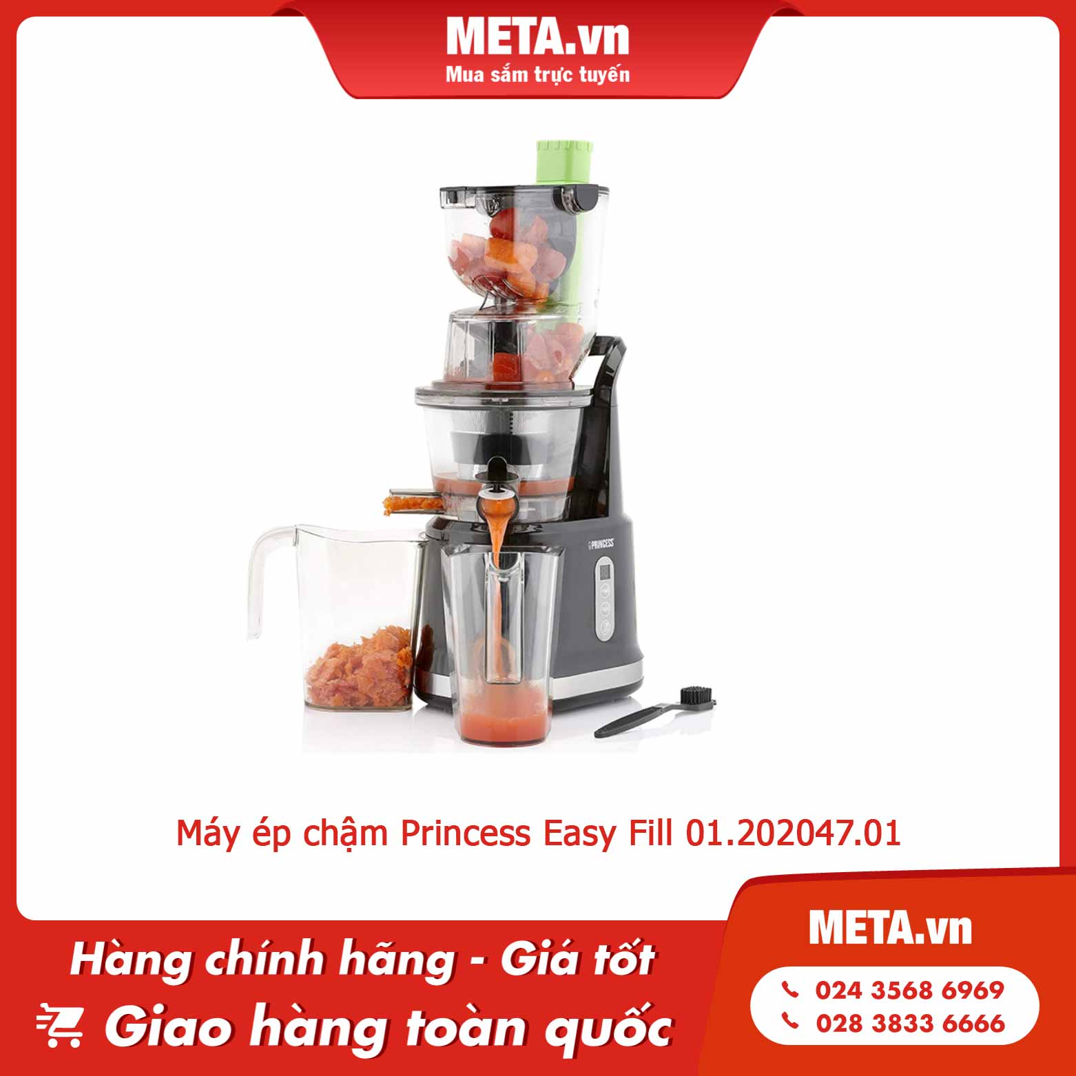 Máy ép chậm Princess Easy Fill 01.202047.01