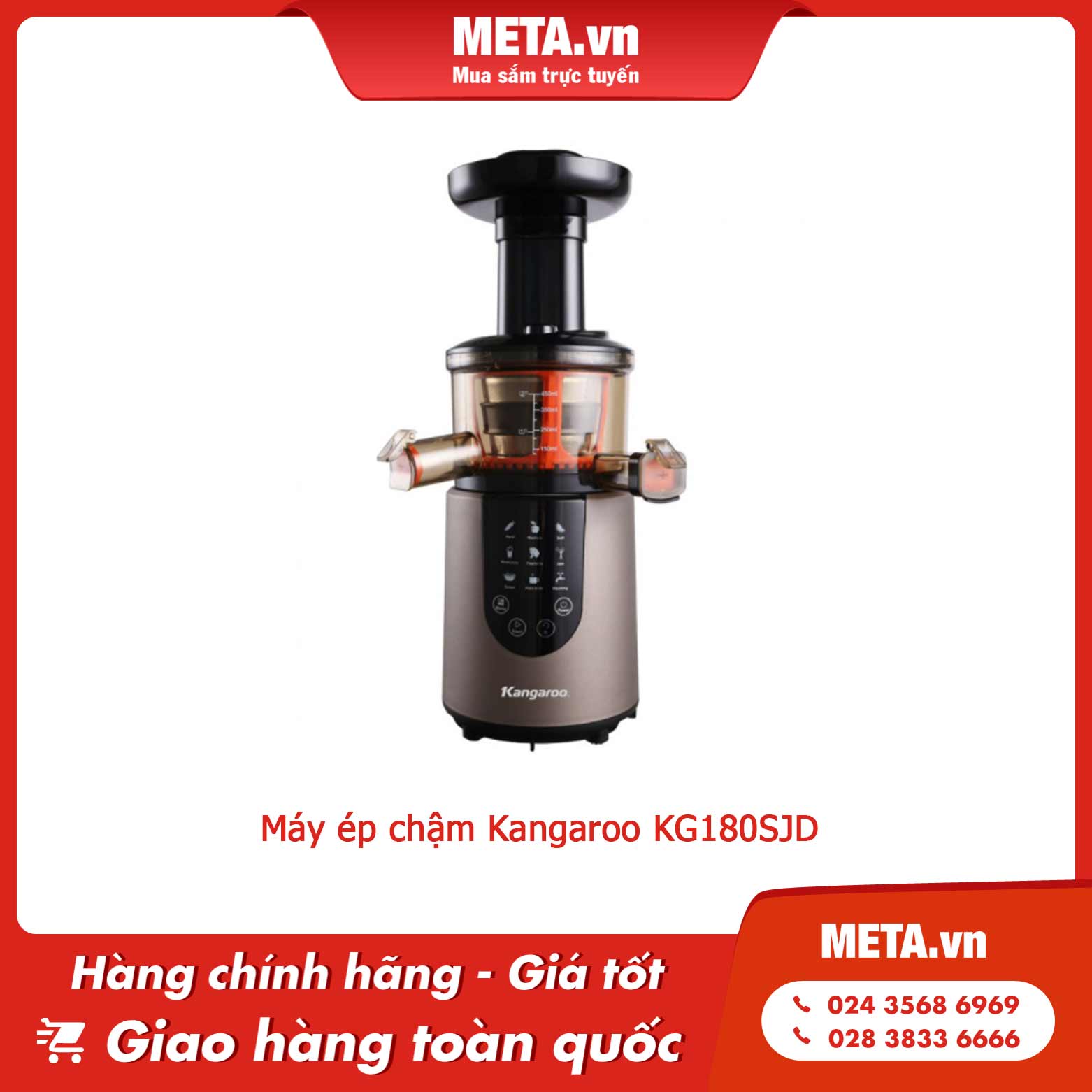 Máy ép chậm Kangaroo KG180SJD