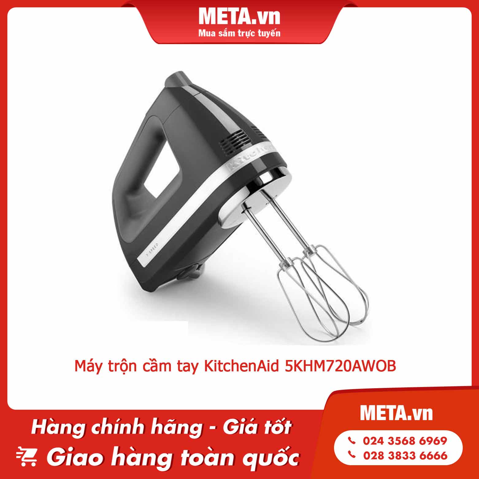 Máy trộn cầm tay KitchenAid 5KHM720AWOB