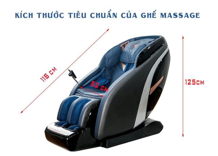Kích thước ghế massage toàn thân thông dụng nhất