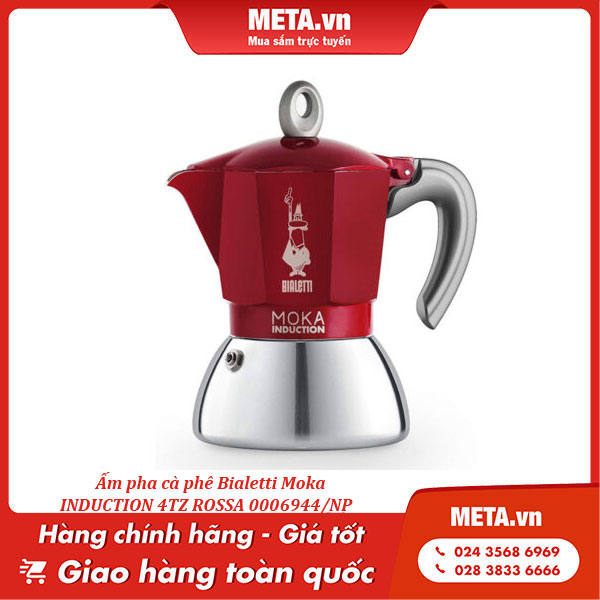 Ấm pha cà phê Bialetti Moka INDUCTION 4TZ ROSSA 0006944/NP