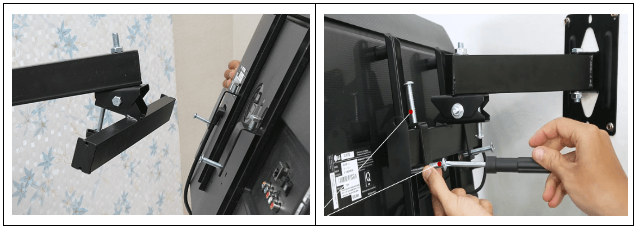 Cách gắn tivi treo tường vào khung treo