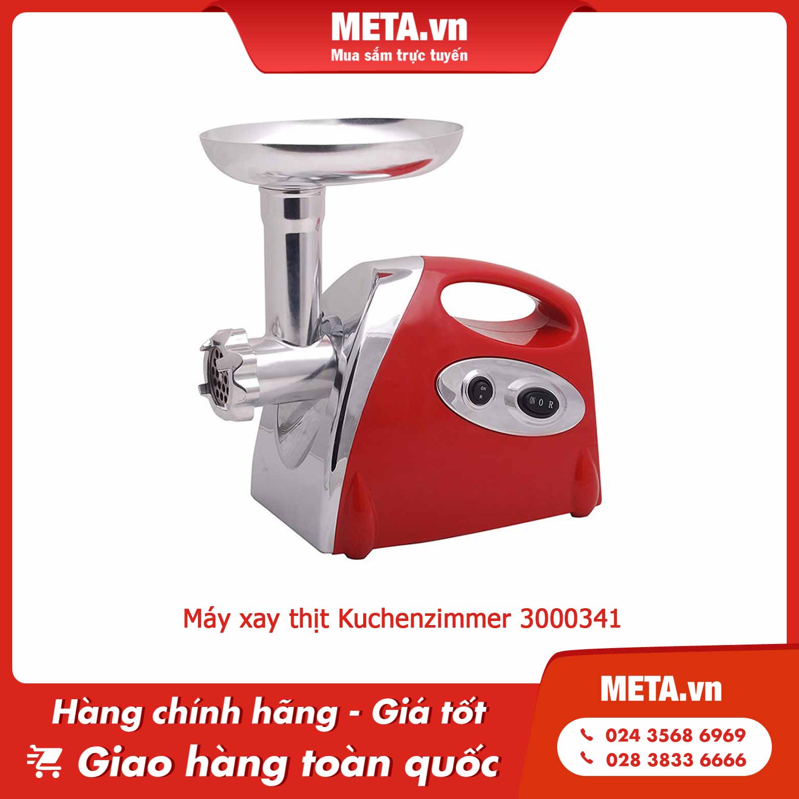Máy xay thịt Kuchenzimmer 3000341 - Màu đỏ