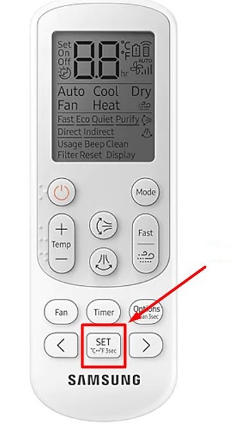 Chọn Filter Reset Display -> nhấn chọn nút SET để thiết lập