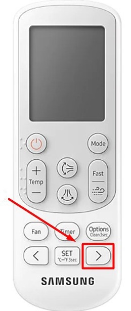 Reset Filter trên điều khiển điều hòa Samsung