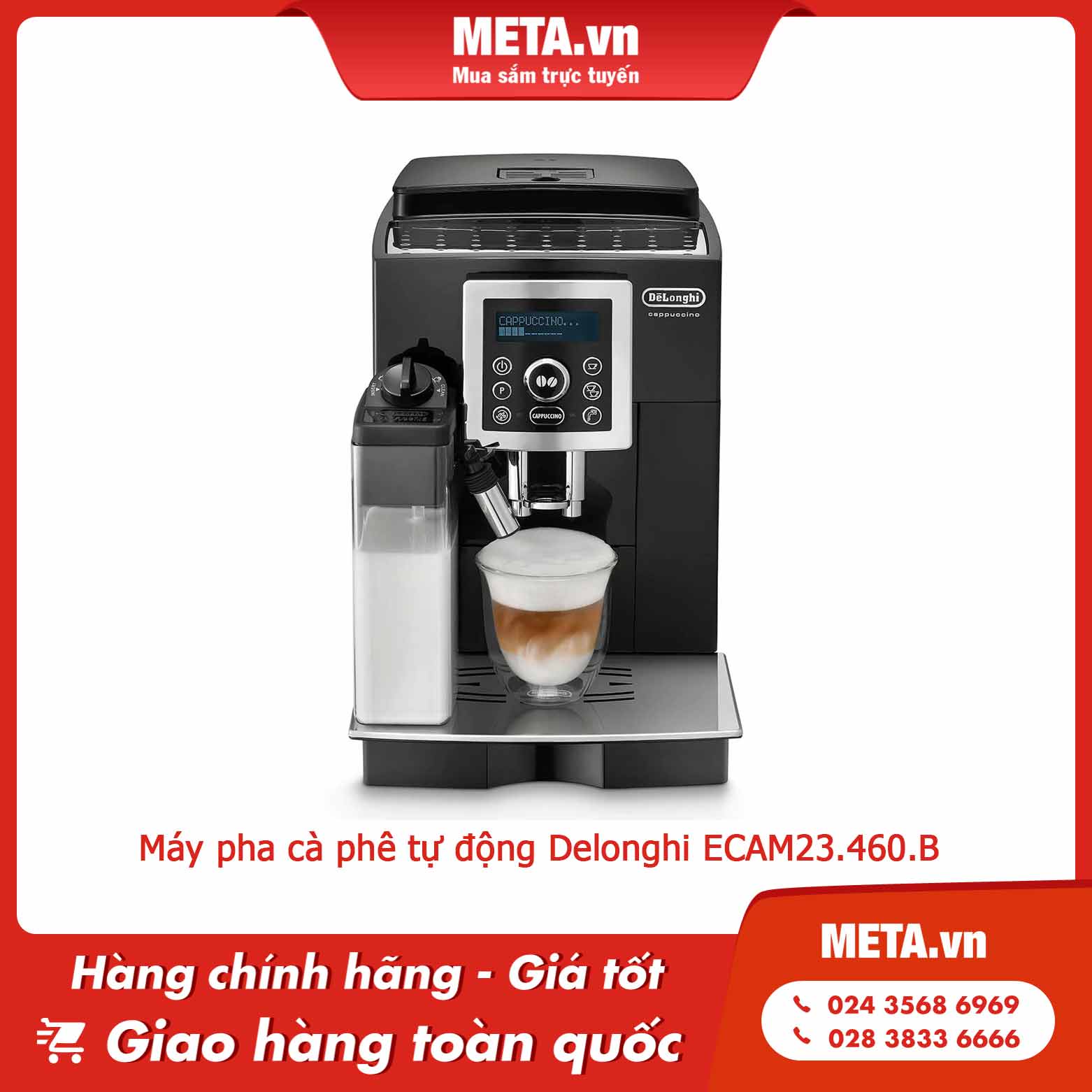 Máy pha cà phê tự động Delonghi ECAM23.460.B