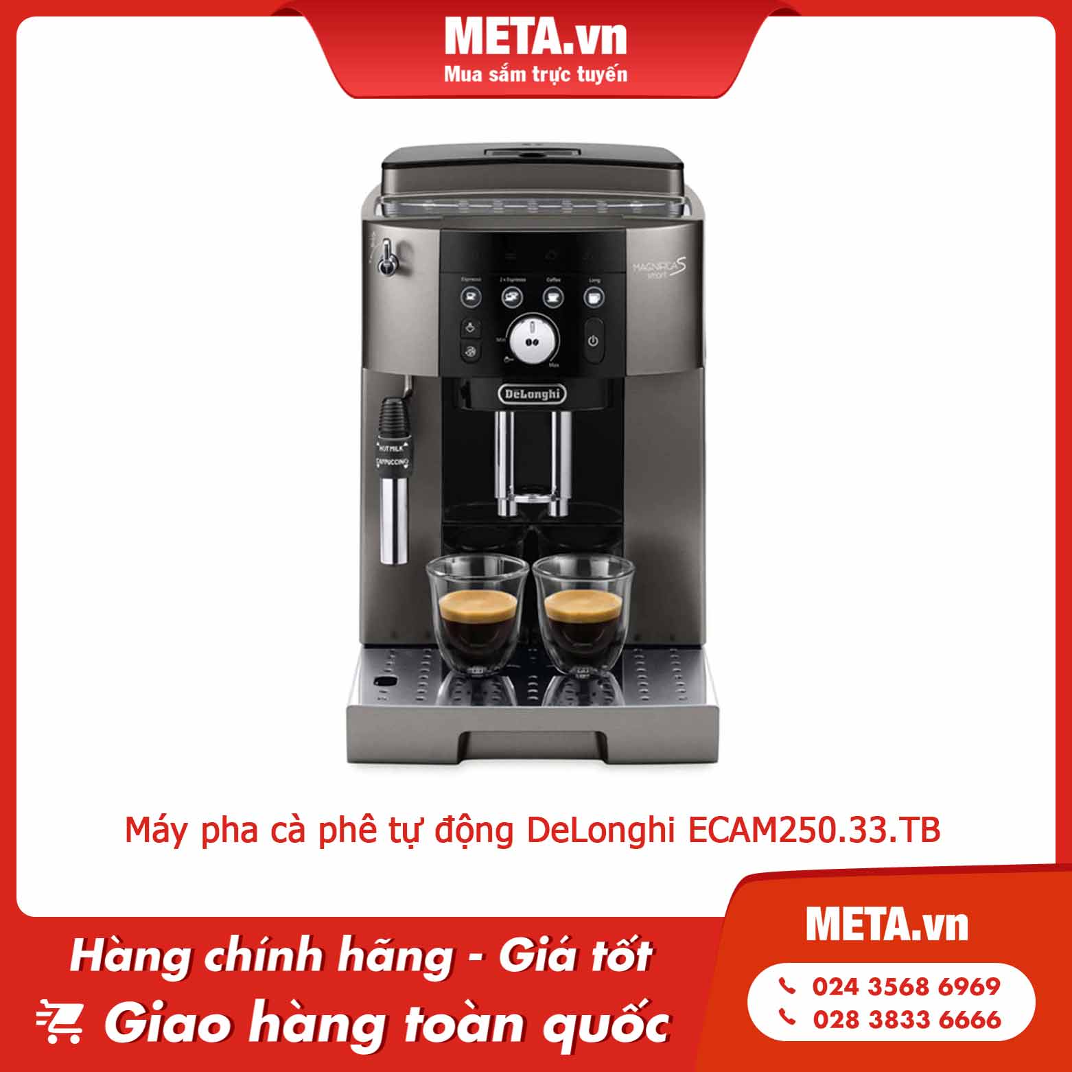 Máy pha cà phê tự động DeLonghi ECAM250.33.TB