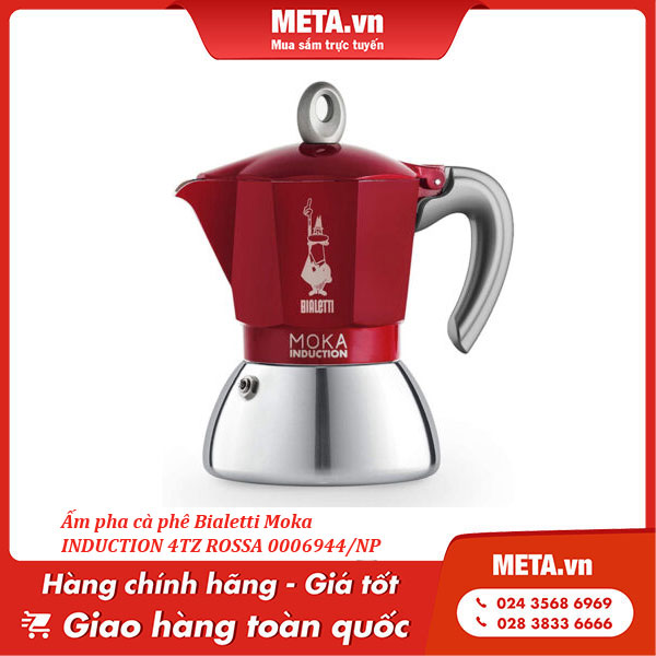 Ấm pha cà phê Bialetti Moka INDUCTION 4TZ ROSSA 0006944/NP