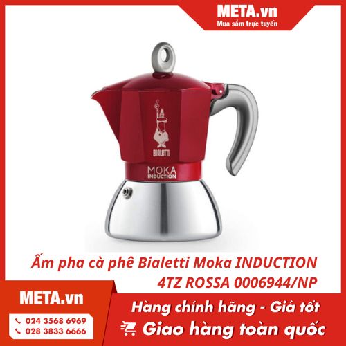 Ấm pha cà phê Bialetti Moka INDUCTION 4TZ ROSSA 0006944/NP