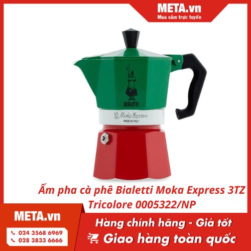 Ấm pha cà phê Bialetti Moka Express 3TZ Tricolore 0005322/NP