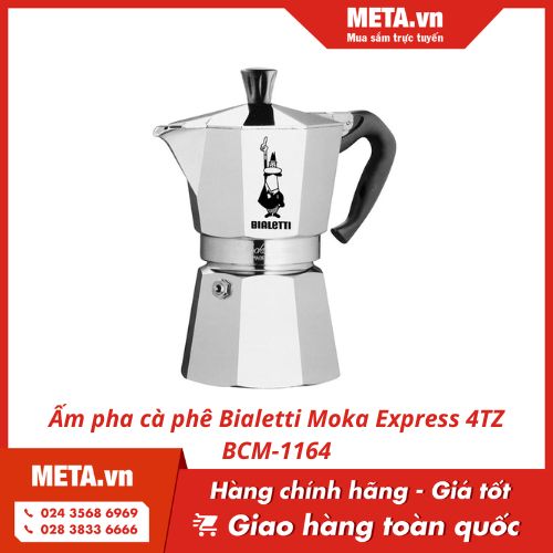 Ấm pha cà phê Bialetti Moka Express 4TZ BCM-1164 