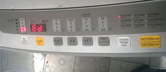 Lỗi ED máy giặt Toshiba