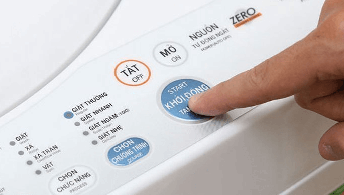 Ngắt nguồn điện và khởi động lại máy giặt để khắc phục lỗi ED máy giặt Toshiba