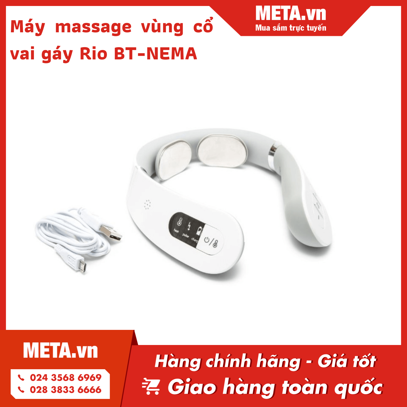 Máy massage vùng cổ vai gáy Rio BT-NEMA
