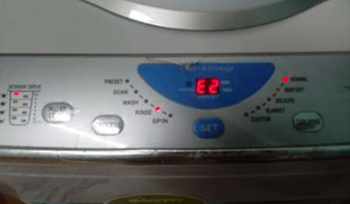 Lỗi E2 máy giặt Sanyo