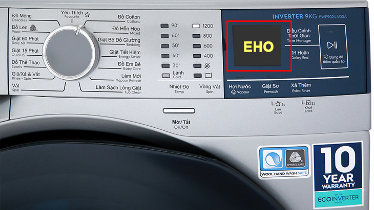 Mã lỗi EHO trên máy giặt Electrolux là gì?