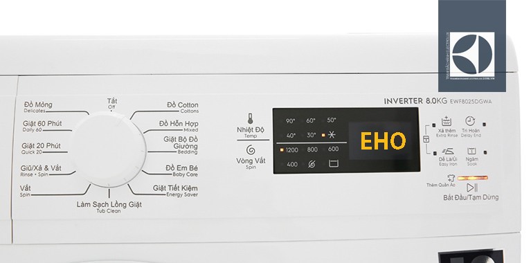 Dấu hiệu nhận biết máy giặt Electrolux bị lỗi EHO