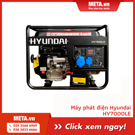 Xem ngay Máy phát điện xăng Hyundai HY7000LE