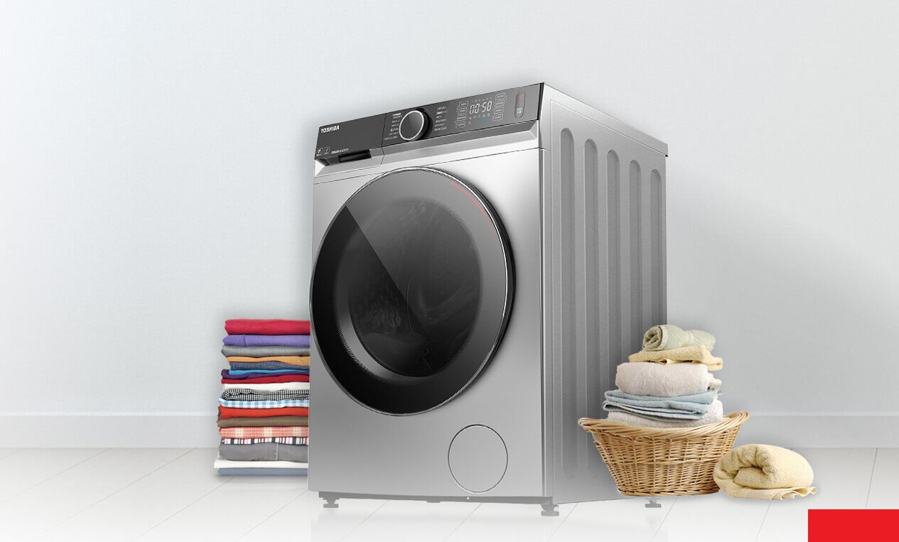 Đặt máy giặt Toshiba ở vị trí khô ráo, bằng phẳng sẽ giúp máy giặt hoạt động bền bỉ, ít lỗi hơn