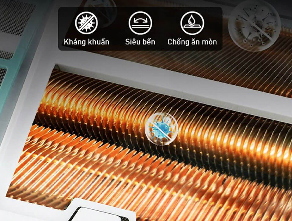 Dàn tản nhiệt có khả năng kháng khuẩn, siêu bền trên điều hòa, máy lạnh Nagakawa