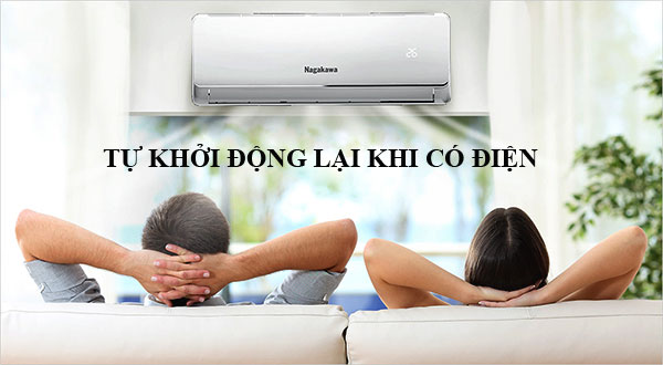 Tính năng tự khởi động lại khi có điện trên điều hòa, máy lạnh Nagakawa