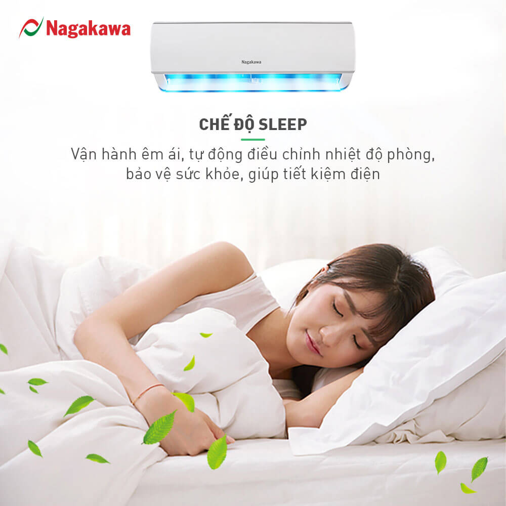 Chế độ ngủ Sleep trên điều hòa, máy lạnh Nagakawa